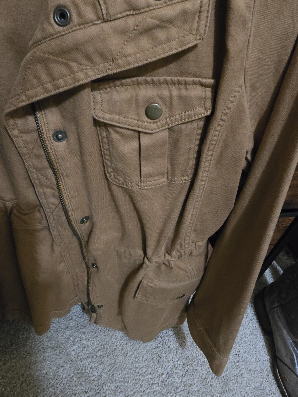 Talbots Women's Utility Jacket - Brown - Picture 3 of 4
